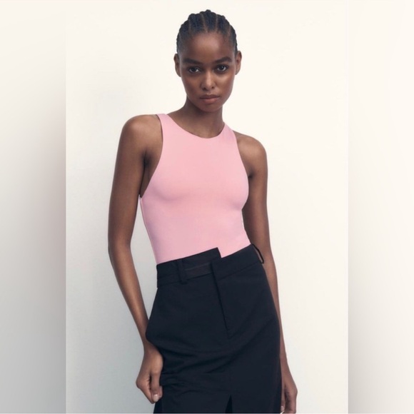 Zara Tops - ZARA Pink Bodysuit M